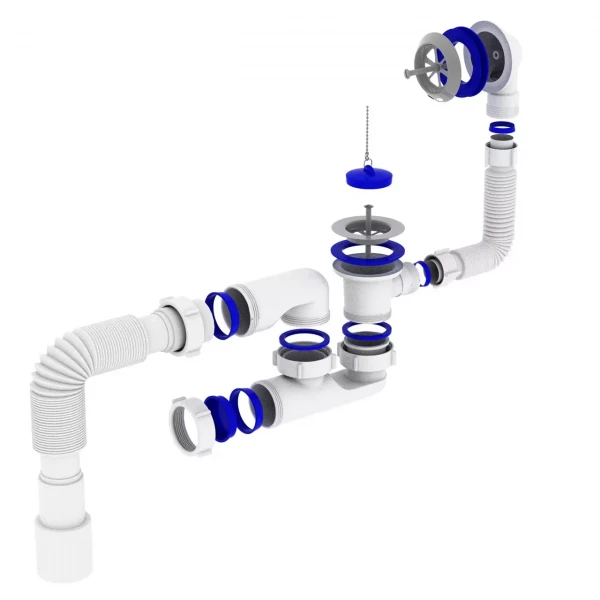 Сифон для ванни Kronoplast В-0550 40/50 з переливом (SR26000133)