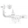 Сифон для ванны KRONO PLAST В-0550 40/50 с переливом