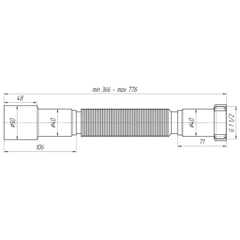 Труба гибкая ANI PLAST K106 1 1/2