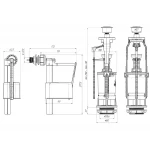 Набір для бачка унітазу ANI-plast WC6050M з боковим підведенням G1/2