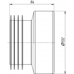 Манжета пряма для унітазу ANI-plast W0210 Ø110