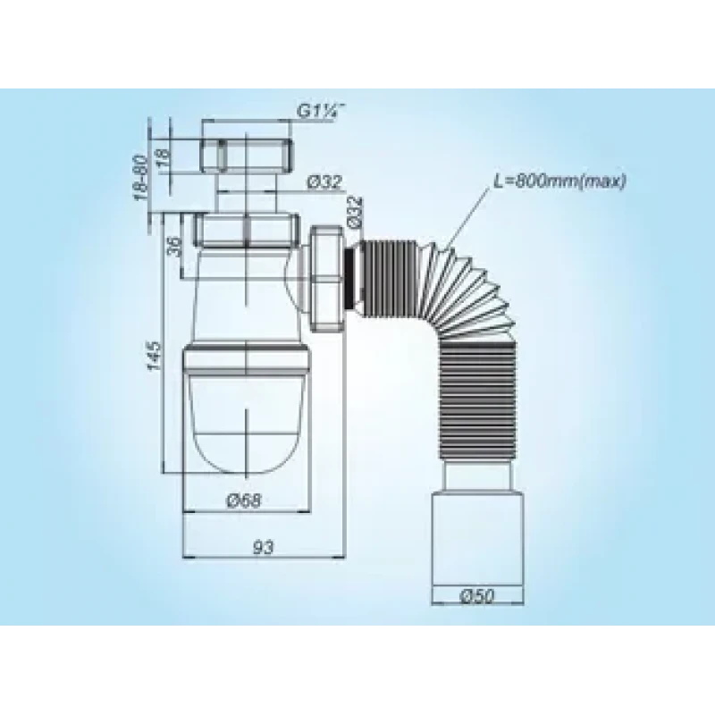 Сифон SOLOPLAST 1 1/4