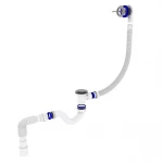 Сифон для ванни прямоточний Kronoplast В-1050 К 40/50 Сlick-Сlack з переливом (SV27200133)