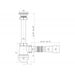 Сифон для мийки ANI-plast C1015, 1 1/4