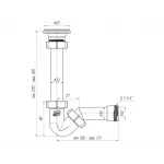 BD1000 Сифон для біде 1 1/4*32 {15}