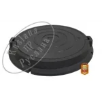 Люк РУСЛАНА средний черный полимерно-песчаный диаметр корпуса 780 мм, диаметр крышки 630 мм (нагрузка 12.5 тонн) (В125)