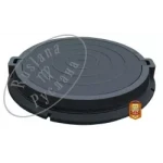 Люк РУСЛАНА тяжелый полимерно-песчаный черный (С-250) диаметр корпуса 790мм, диаметр крышки 630мм (нагрузка 25т)