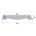 Люк РУСЛАНА тяжелый Черный Евро с полимер-песчаным замком (D-400) диаметр корпуса 820 мм, диаметр крышки 665 мм (нагрузка 40 т)