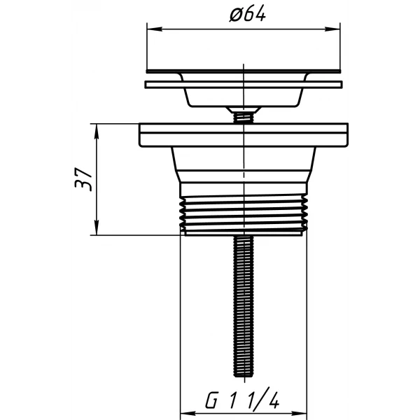М200 Випуск із нерж. сіткою 1 1/4 