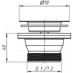 М100 Випуск із нерж. сіткою 70х1 1/2