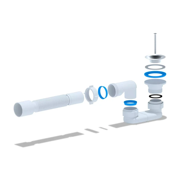 Сифон для душового піддону ANI-plast E016 плоский 1 1/2