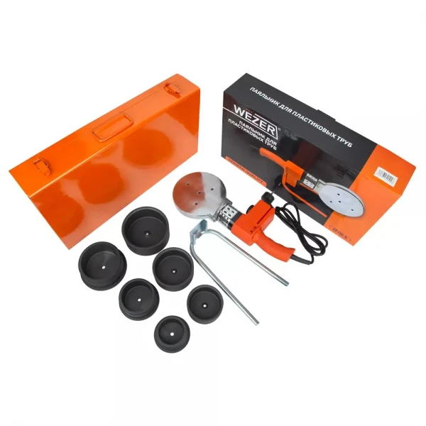 Сварочный комплект для пайки ППР труб WEZER CF-110-3 1200 Вт с насадками Ø75-110