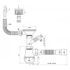 Сифон для кухонной мойки KRONO PLAST M-1550-E 1/2