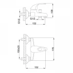 Смеситель для ванны FRAP F3003 хромированный