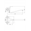 Смеситель для ванны FRAP F2103 хромированный
