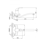 Смеситель для ванны FRAP F2203 хромированный