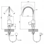 Проточный водонагреватель WEZER SDR-F05T с датчиком температуры для кухни