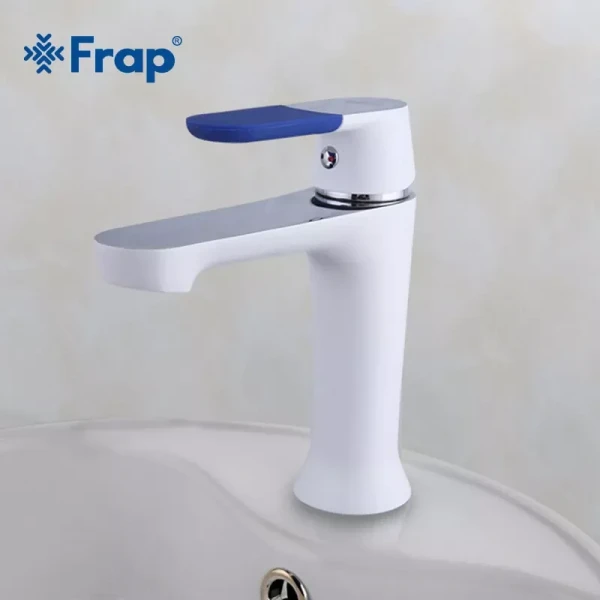 Смеситель для умывальника FRAP F1034 белый/хром