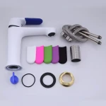 Смеситель для умывальника FRAP F1034 белый/хром