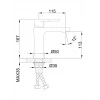 Смеситель для умывальника FRAP F1034 белый/хром