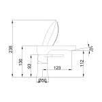 Змішувач для ванни на борт Frap F1134, білий/хром
