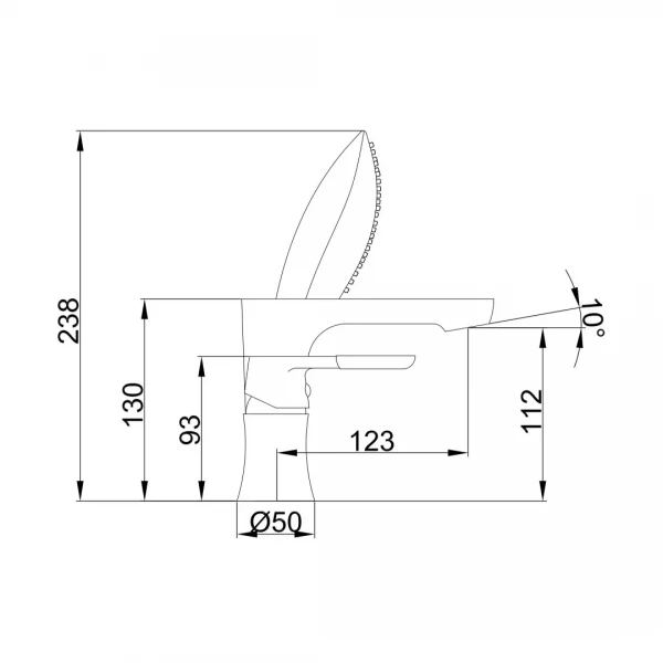 Змішувач для ванни на борт Frap F1134, білий/хром