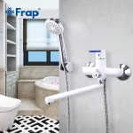 Смеситель для ванны FRAP F2234 белый/хром