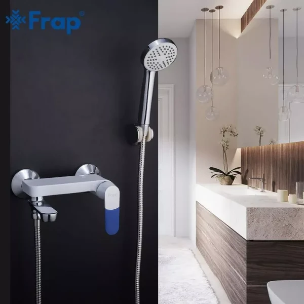 Смеситель для ванны FRAP F3234 белый/хром