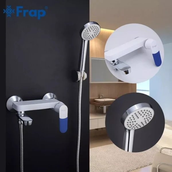 Смеситель для ванны FRAP F3234 белый/хром