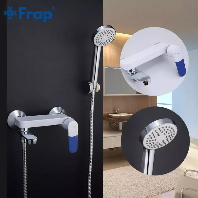 Смеситель для ванны FRAP F3234 белый/хром