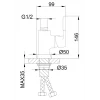 Корпус смесителя для кухни FRAP F4034 белый/хром.