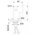 Корпус смесителя для кухни FRAP F4034 белый/хром.