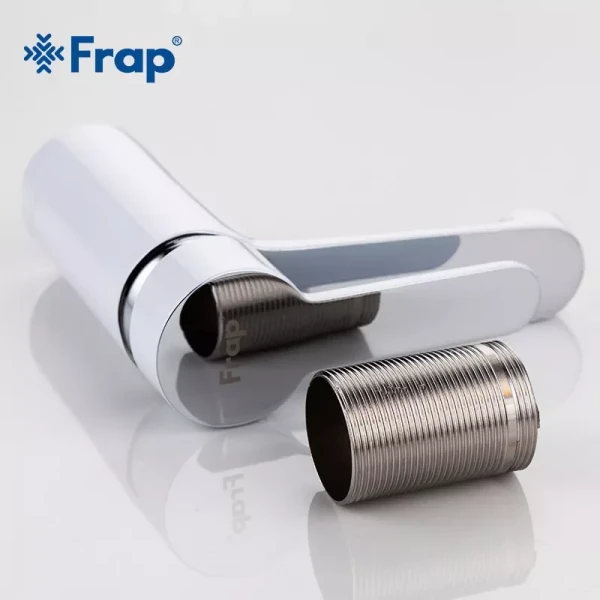 Смеситель для умывальника FRAP F1041 белый/хром