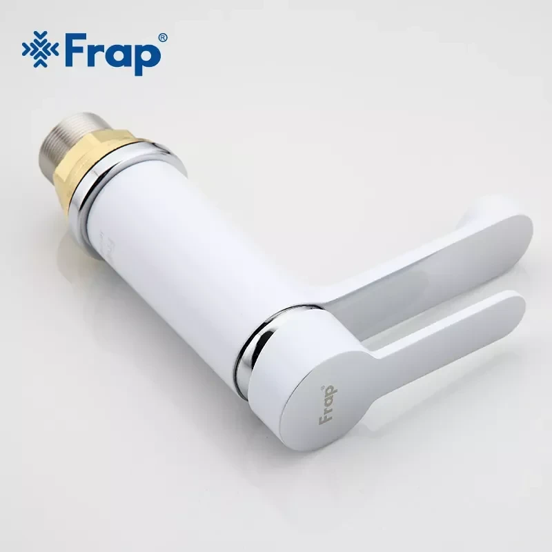 Смеситель для умывальника FRAP F1041 белый/хром