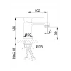 Смеситель для умывальника FRAP F1041 белый/хром