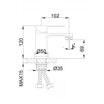 Смеситель для умывальника FRAP F1041 белый/хром