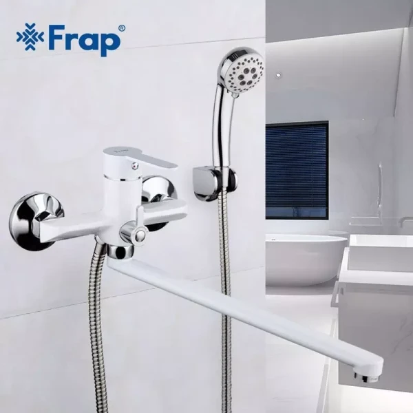 Смеситель для ванны FRAP F2241 белый/хром