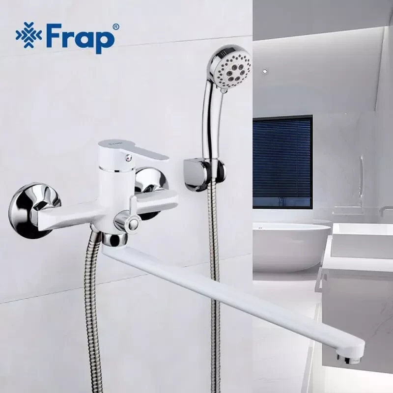 Смеситель для ванны FRAP F2241 белый/хром