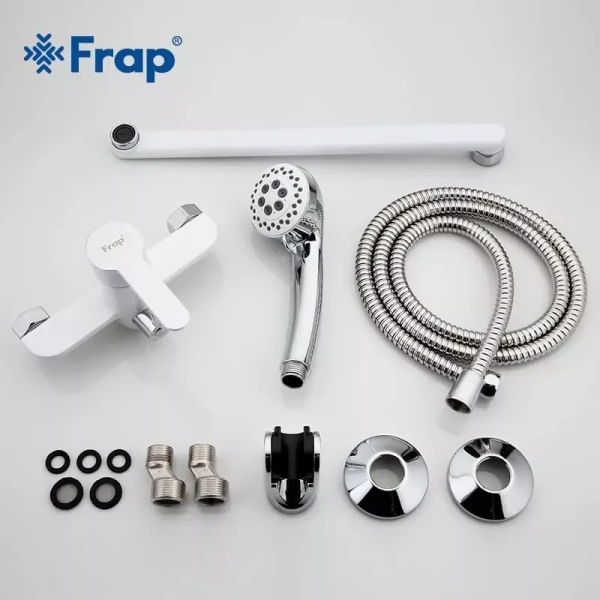 Смеситель для ванны FRAP F2241 белый/хром