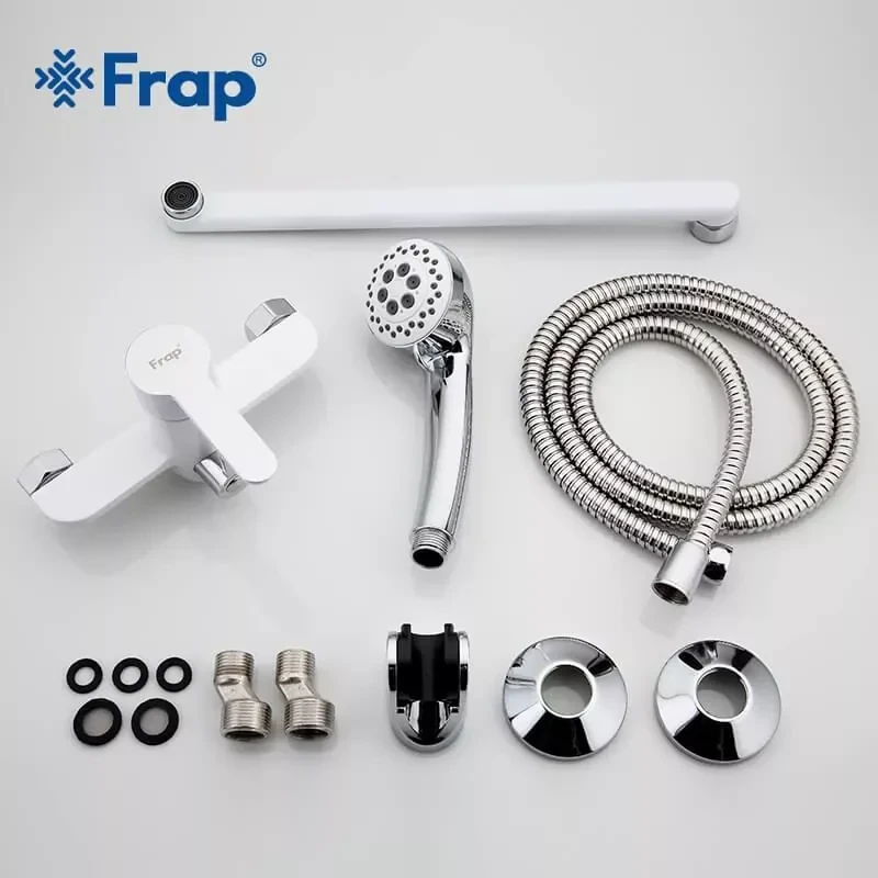 Смеситель для ванны FRAP F2241 белый/хром
