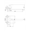 Смеситель для ванны FRAP F2241 белый/хром
