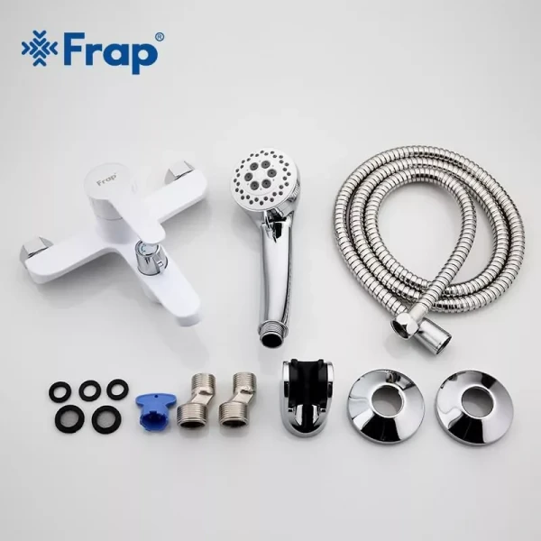 Смеситель для ванны FRAP F3241 белый/хром