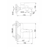 Смеситель для ванны FRAP F3241 белый/хром