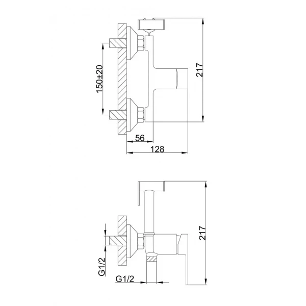 Гигиенический душ FRAP F2041-8 белый/хром