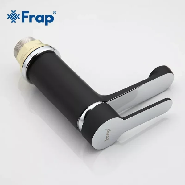 Смеситель для умывальника FRAP F1042 черный/хром