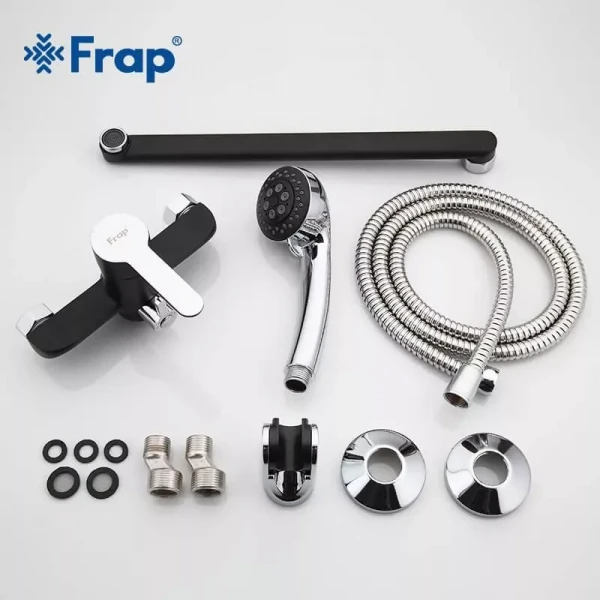 Смеситель для ванны FRAP F2242 черный/хром