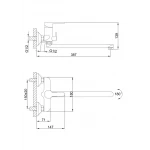 Смеситель для ванны FRAP F2242 черный/хром