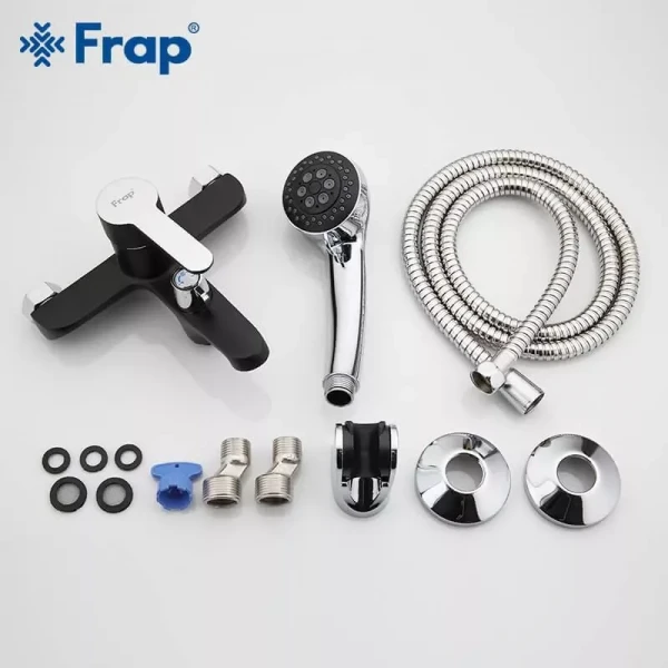Змішувач для ванни Frap F3242, чорний/хром