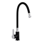 Смеситель для кухни FRAP F4042 черный/хром с гибким изливом