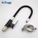 Смеситель для кухни FRAP F4042 черный/хром с гибким изливом